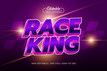Obraz premium race king editable text effect