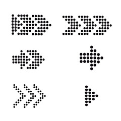 ilustración con puntos en forma de flechas 