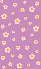 fondo vertical morado con flores 