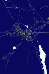 Aktobe - Kazakhstan Neon Aura Maps