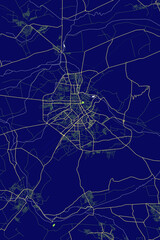 Andijan - Uzbekistan Neon Aura Maps