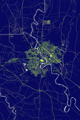 Baghdad - Iraq Neon Aura Maps