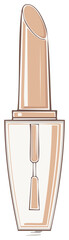 Beige Nail Polish Bottle Illustration Cosmetic Beauty Product for Manicure and Pedicure Care
