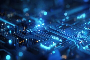 Abstract circuit board close-up