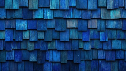 Indigo Wood Shingle Wall