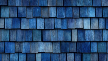 Indigo wooden shingles