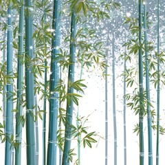 Tanabata bamboo transparent