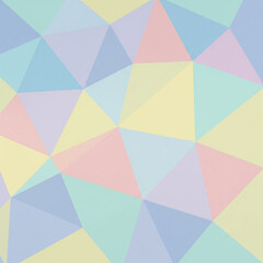 low-poly triangle background in minimal pastel shades