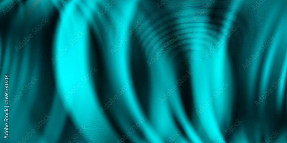 Poster abstract white green gradient geometric background. neon light curved lines and shape with color gra