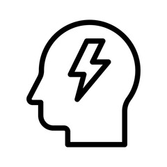 Mental Stress Line Icon of Mental Health and Therapy Icon Set