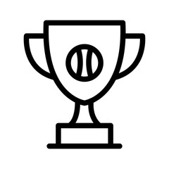 Trophy Line Icon of Tennis Icon Set