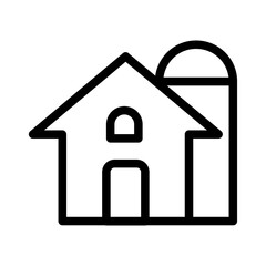 Farmhouse Line Icon of Farming Equipment Icon Set