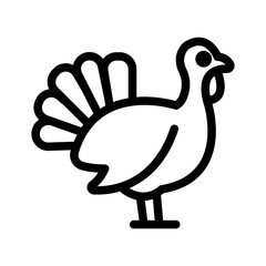 Turkey Line Icon of Livestock Icon Set