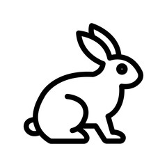 Rabbit Line Icon of Livestock Icon Set