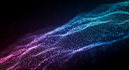 Abstract neural network glowing connections, futuristic AI theme