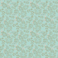 Minimal floral seamless pattern