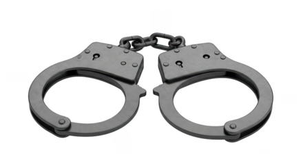 Handcuffs isolated on transparent background