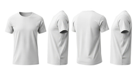 White t shirt mockup isolated on transparent background