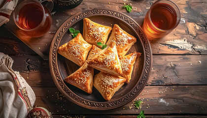 Moroccan Makrout Pastries Top View