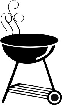 black barbecue grill cooking outdoors clip art preview