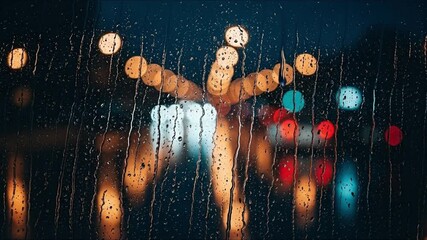 Champagne Cork with Raindrops on Glass Window in Celebration Scene