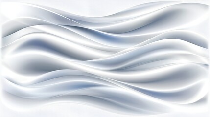 Obraz premium A smooth, flowing design featuring waves in shades of white, creating a serene and modern aesthetic.