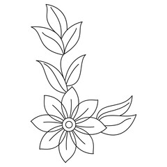 Sacred flower energy mandala coloring book page