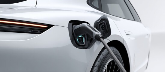 White electric vehicle charging