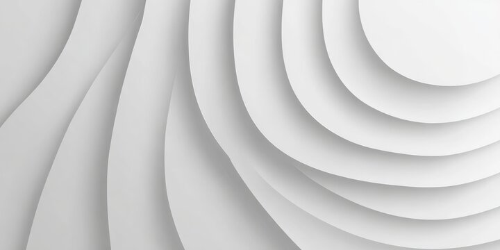 Abstract design of concentric, layered curves in grayscale
