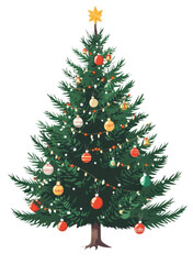 Fototapeta premium PNG Simple Christmas tree christmas decoration christmas tree.