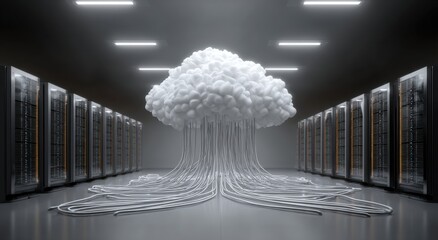 Cloud computing in a server room (1)