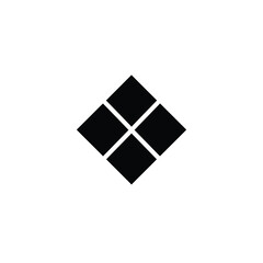 Black diamond shape pattern on white vector