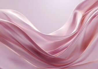 Fototapeta premium Flowing pink silk fabric