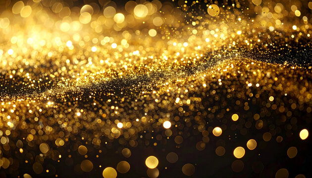 Shimmering golden sand abstract composition