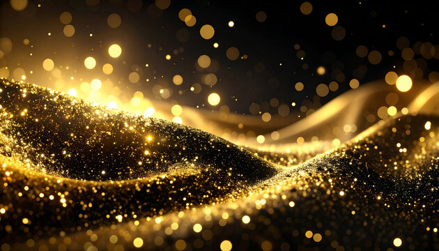 Shimmering golden sand abstract composition