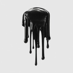 Abstract dripping black liquid