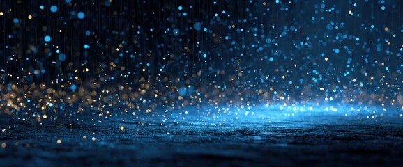 Abstract digital glittering particles