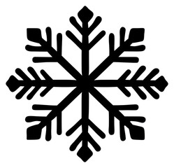 Obraz premium PNG Snow flake icon shape snowflake black illustration.