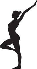 Gymnastic Poses Silhouette Set – Acrobatics, Athlete Dance, Fitness Vector Icons