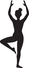 Gymnastic Poses Silhouette Set – Acrobatics, Athlete Dance, Fitness Vector Icons