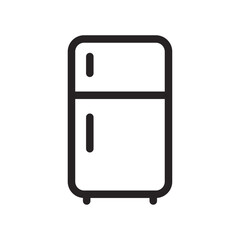 Refrigerator Line Icon of Home Appliances Icon Set