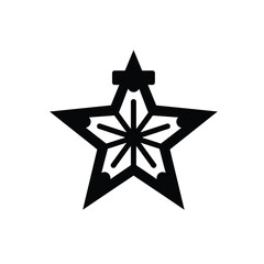 Black star lantern icon white