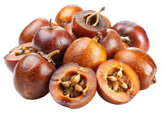 Obraz premium Medlar seeds isolated on white background