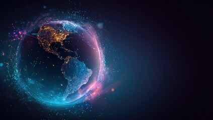 Abstract digital representation of Earth