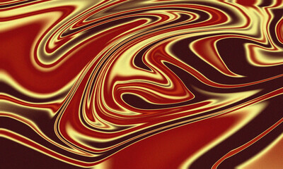 Abstract swirling marbling effect with rich red and gold tones mesmerizing texture