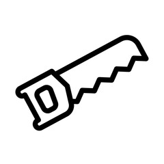 Hand Saw Line Icon of DIY and Home Improvement Icon Set