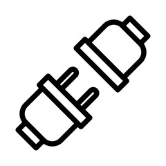 Electrical Connector Line Icon of Electricity and Wiring Icon Set