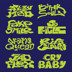 Bold Streetwear Lettering Quotes Urban Style