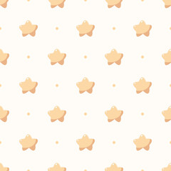 Bohemian seamless baby pattern with yellow stars.