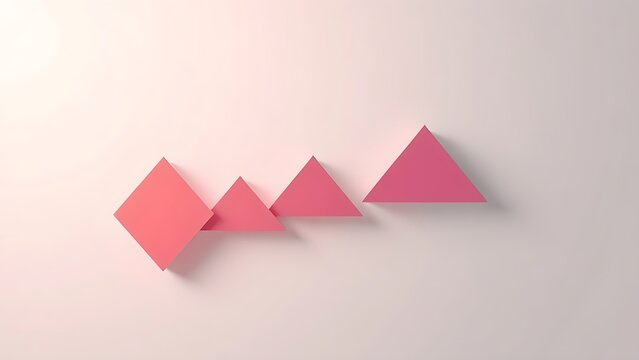 Modern geometric flow diagram on neutral background, representing business efficiency and optimization.